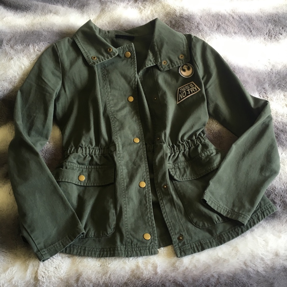 Assymetrical Forrest Green Star Wars Jacket Xs